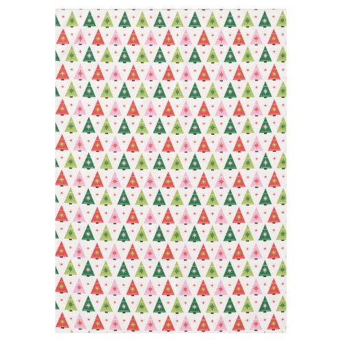 Mid_Century Mod Christmas Trees Tablecloth