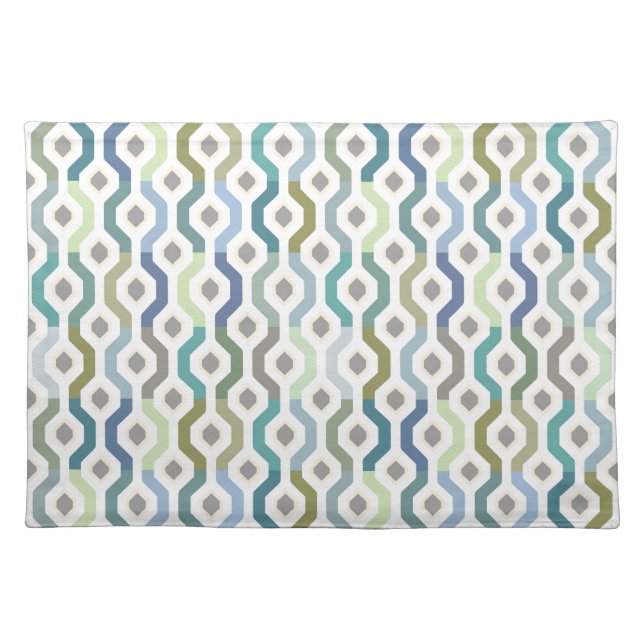 Mid Century Mod Geometric Link Pattern Placemat (Front)