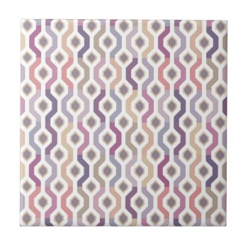 Mid Century Mod Geometric Link Pattern Tile by AnyTownArt at Zazzle