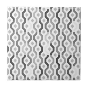 Mid Century Mod Geometric Link Pattern Tile