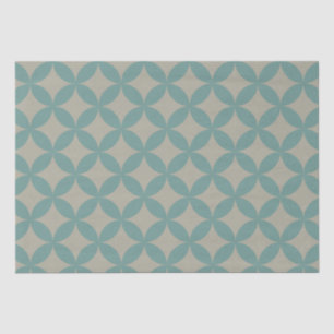 Mid-Century Mod Geometric Retro Modern Turquoise Tissue Paper