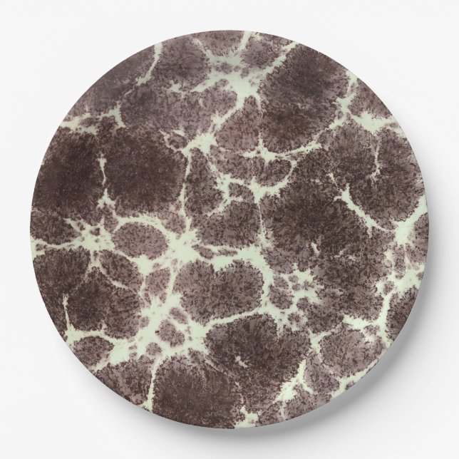 Mid Century MOD Giraffe Elegant Pattern Tortoise Paper Plates (Front)