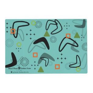 Mid Century Mod Retro Laminated Placemat