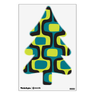 Mid Century Mod Retro Pattern Camping Wall Decal