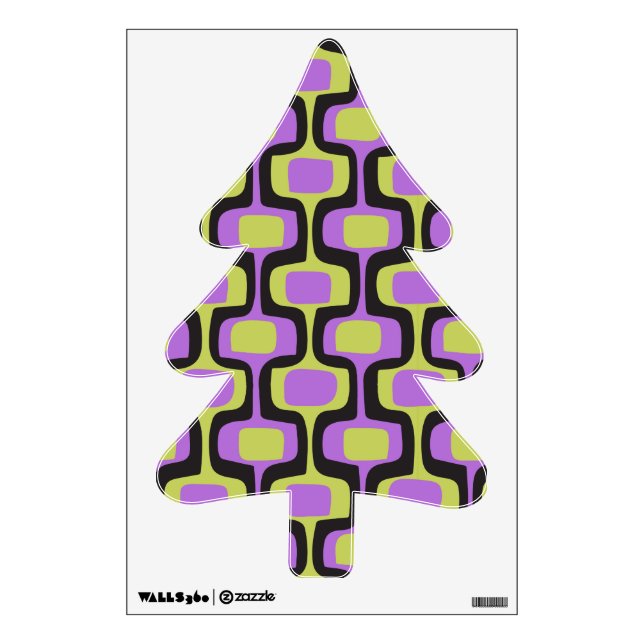 Mid Century Mod Retro Pattern Camping Wall Decal (Front)