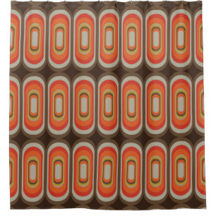 Mid century mod shower curtain