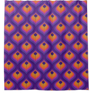 Mid century mod shower curtain