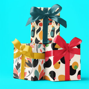 Mid Century Mod  Wrapping Paper Sheets