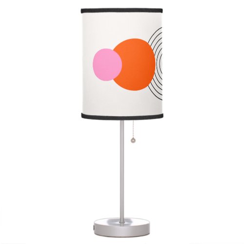 Mid Century Modern 03 Abstract Arch Pink Orange Table Lamp