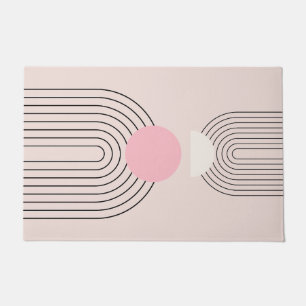 Mid Century Modern 06 Blush Pink Boho Arch Doormat