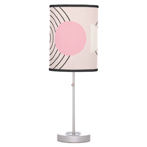 Mid Century Modern 06 Blush Pink Boho Arch Table Lamp