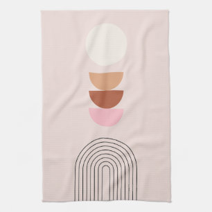 Mid Century Modern 08 Arch Blush Pink Kitchen Towel