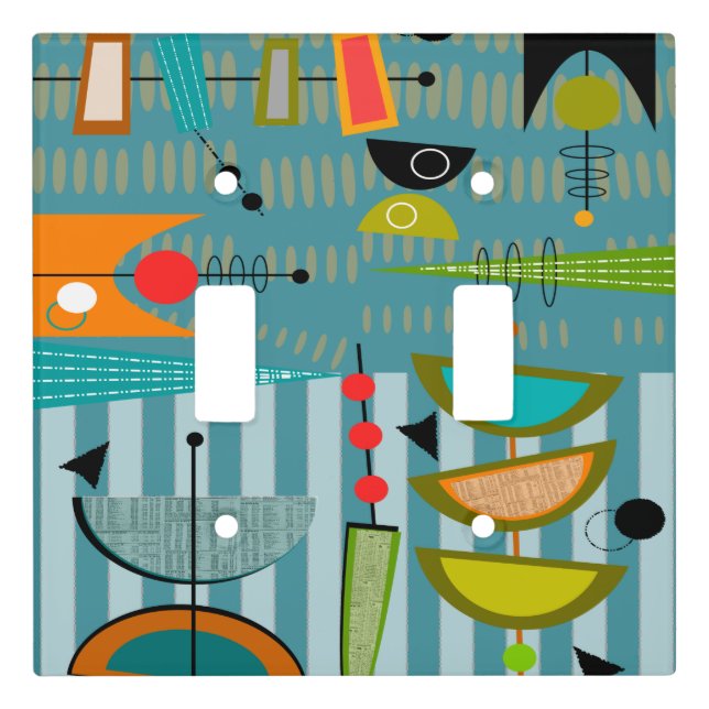 Mid-Century Modern #112 Light Switch Cover (Front)
