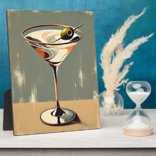 Mid Century Modern 1 Olive Martini Painting Plaque