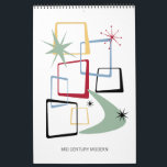 Mid Century Modern #3 Original Art Retro Calendar<br><div class="desc">Have original art on your wall each month with this funky mid century modern wall calendar,  featuring my original retro art. This is series #3.</div>