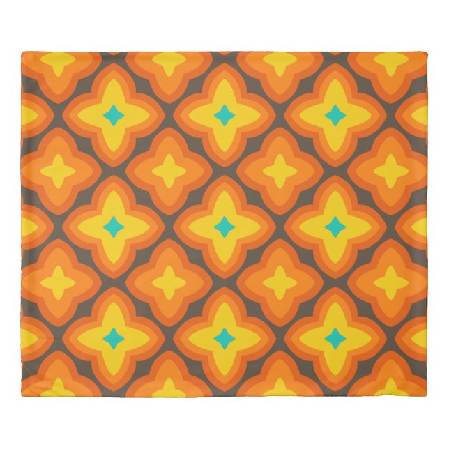 Mid century modern 60s 70s duvet cover (Front)