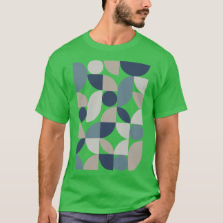 Mid Century Modern Abstract 26 Navy Grey T-Shirt