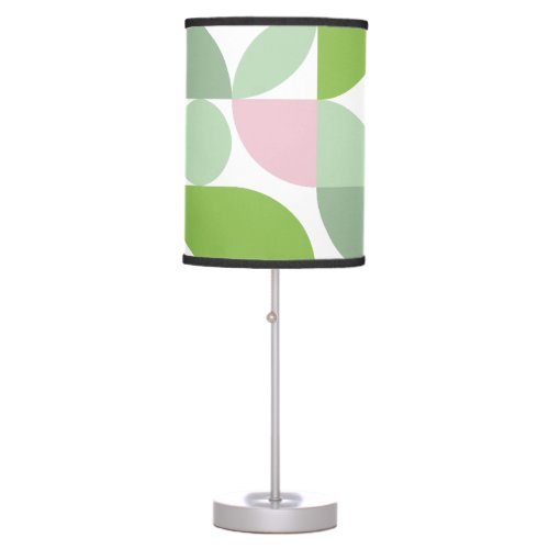 Mid Century Modern Abstract 26 Pink and Green Table Lamp