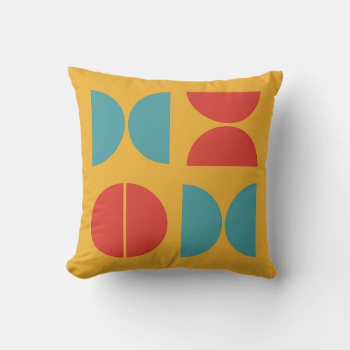 Mid_Century Modern Abstract 2 Throw Pillow