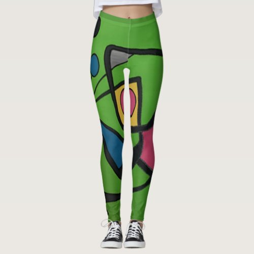 Mid Century Modern Abstract 4 on a Leggings