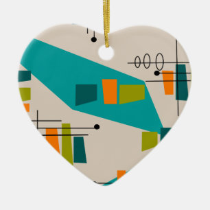 Mid-Century Modern Abstract #55 Ceramic Ornament