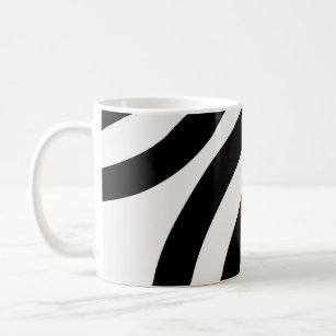 Mid Century Modern Abstract Arches Black And White Coffee Mug