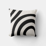 Mid Century Modern Abstract Arches Black And White Throw Pillow at Zazzle