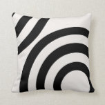 Mid Century Modern Abstract Arches Black And White Throw Pillow<br><div class="desc">Modern Abstract Rainbow Arches - Geometric Retro Design - Black And Cream White</div>