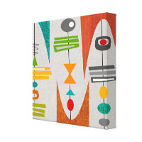 Mid Century Modern Abstract Art Canvas Print