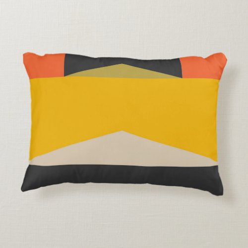 Mid Century Modern Abstract Art Geometric Shapes Decorative Pillow