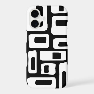 Mid Century Modern Abstract Black & White Pattern iPhone 17 Case