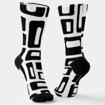 Mid Century Modern Abstract Black & White Pattern