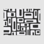 Mid Century Modern Abstract Black &amp; White Pattern Tissue Paper