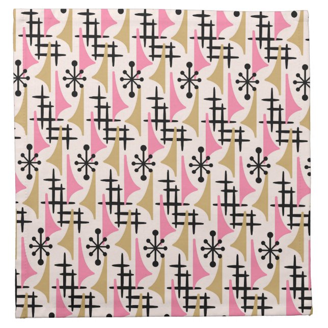 Mid Century Modern Abstract Cloth Napkin (Front)