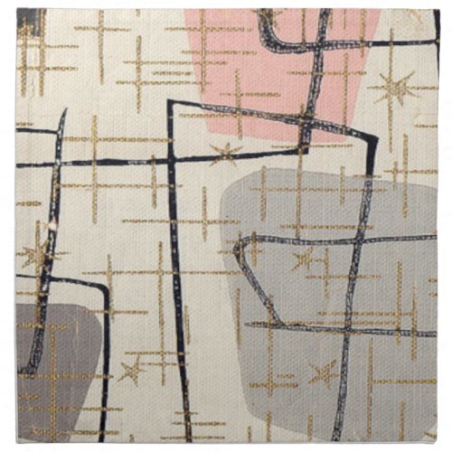 Mid Century Modern Abstract Cloth Napkins