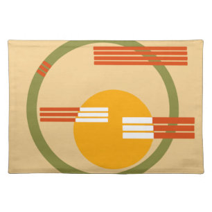 Mid-Century Modern Abstract Cloth Placemat