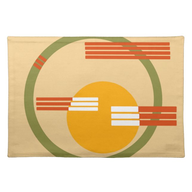 Mid-Century Modern Abstract Cloth Placemat (Front)