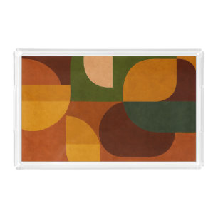 Mid-Century Modern Abstract Composition Acrylic Tray