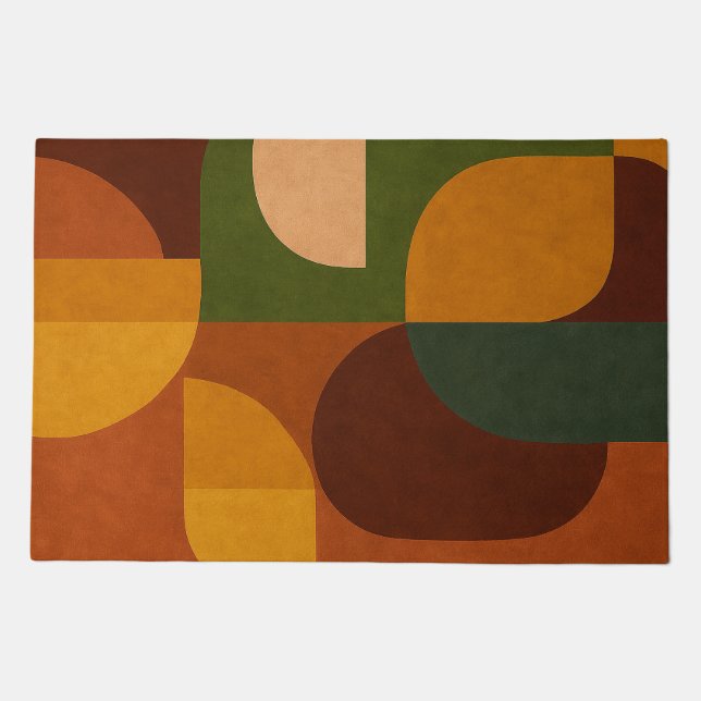 Mid-Century Modern Abstract Composition Doormat (Front)