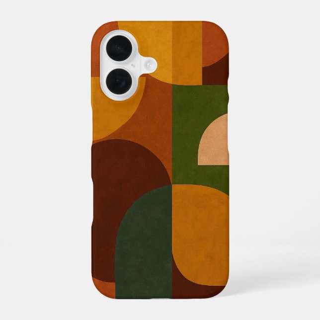 Mid-Century Modern Abstract Composition Iphone Case (Back)