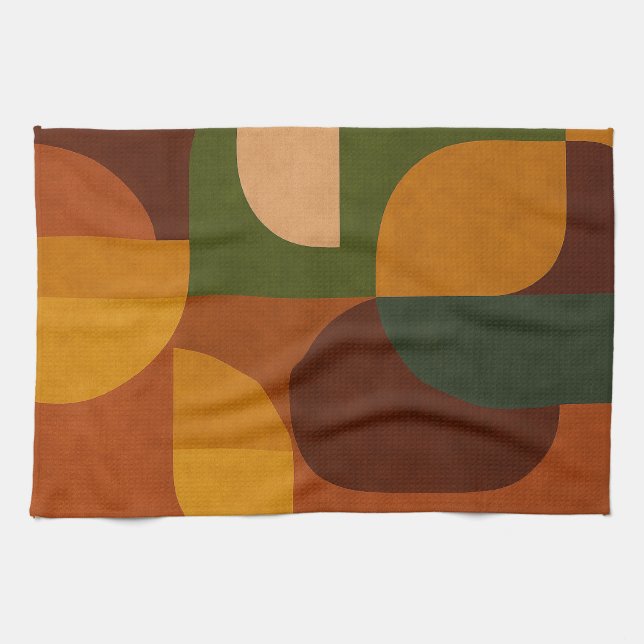 Mid-Century Modern Abstract Composition Kitchen Towel (Horizontal)
