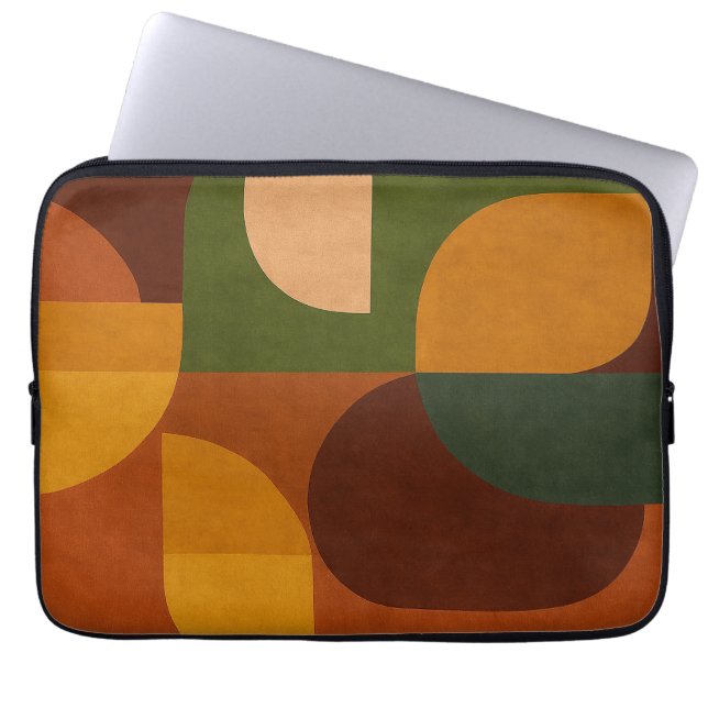 Mid-Century Modern Abstract Composition Laptop Sleeve (Front)