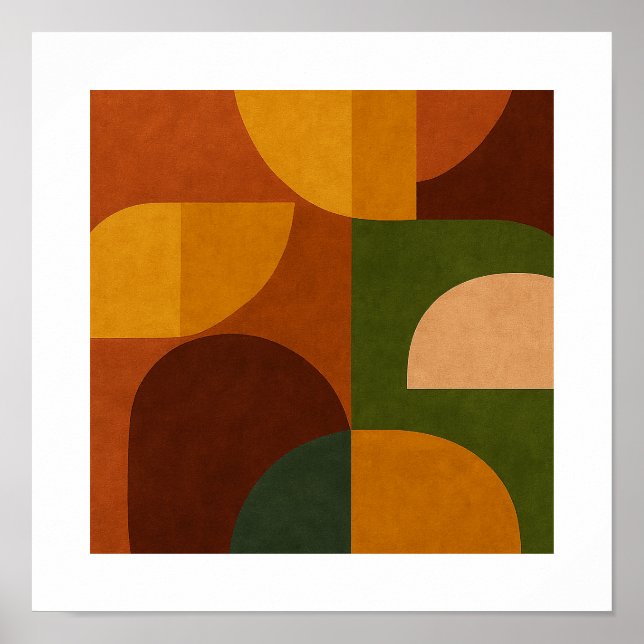 Mid-Century Modern Abstract Composition Poster (Front)