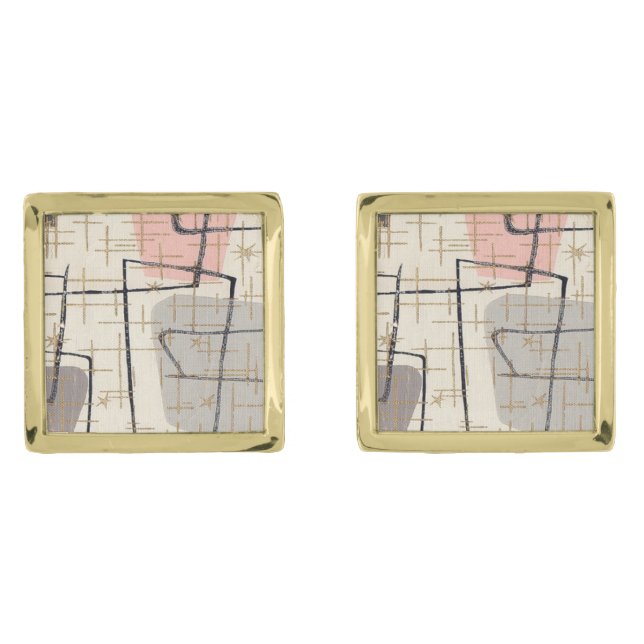 Mid Century Modern Abstract Cufflinks (Front)