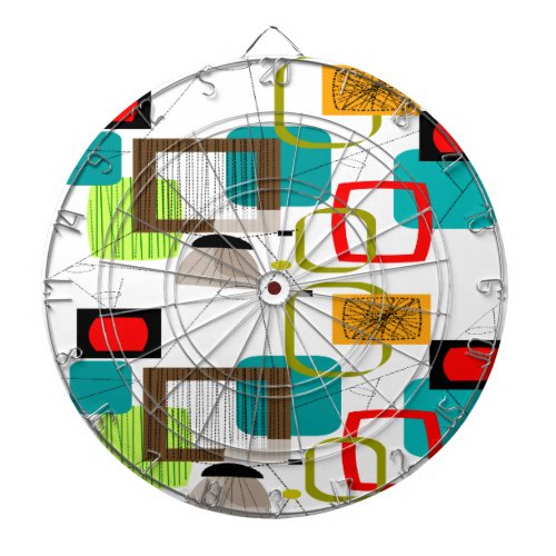 Mid-Century Modern Abstract Design Dart Board