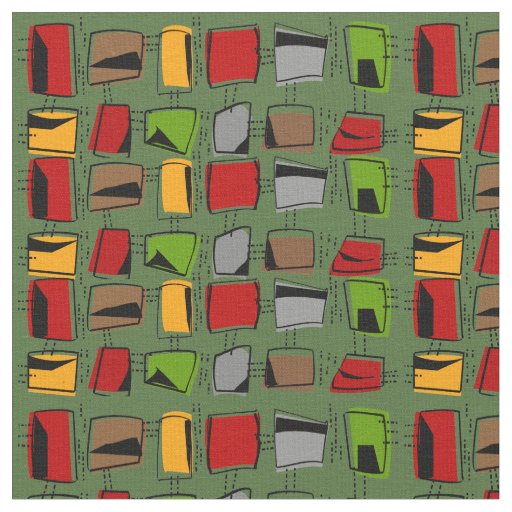 Mid-Century Modern Abstract Fabric 25
