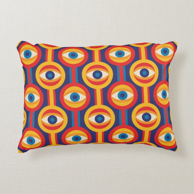 Mid-century modern: abstract geometric. accent pillow (Front)