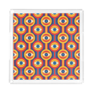 Mid-century modern: abstract geometric. acrylic tray