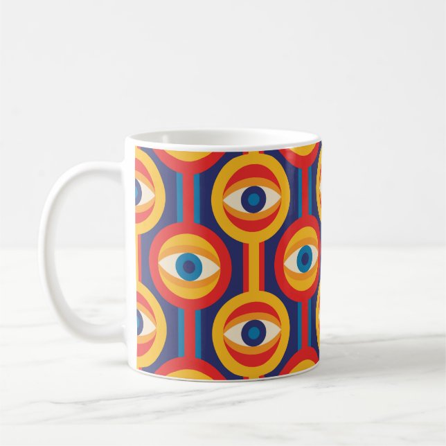 Mid-century modern: abstract geometric. coffee mug (Left)