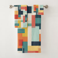 Mid Century Modern Abstract Geometric Color Block